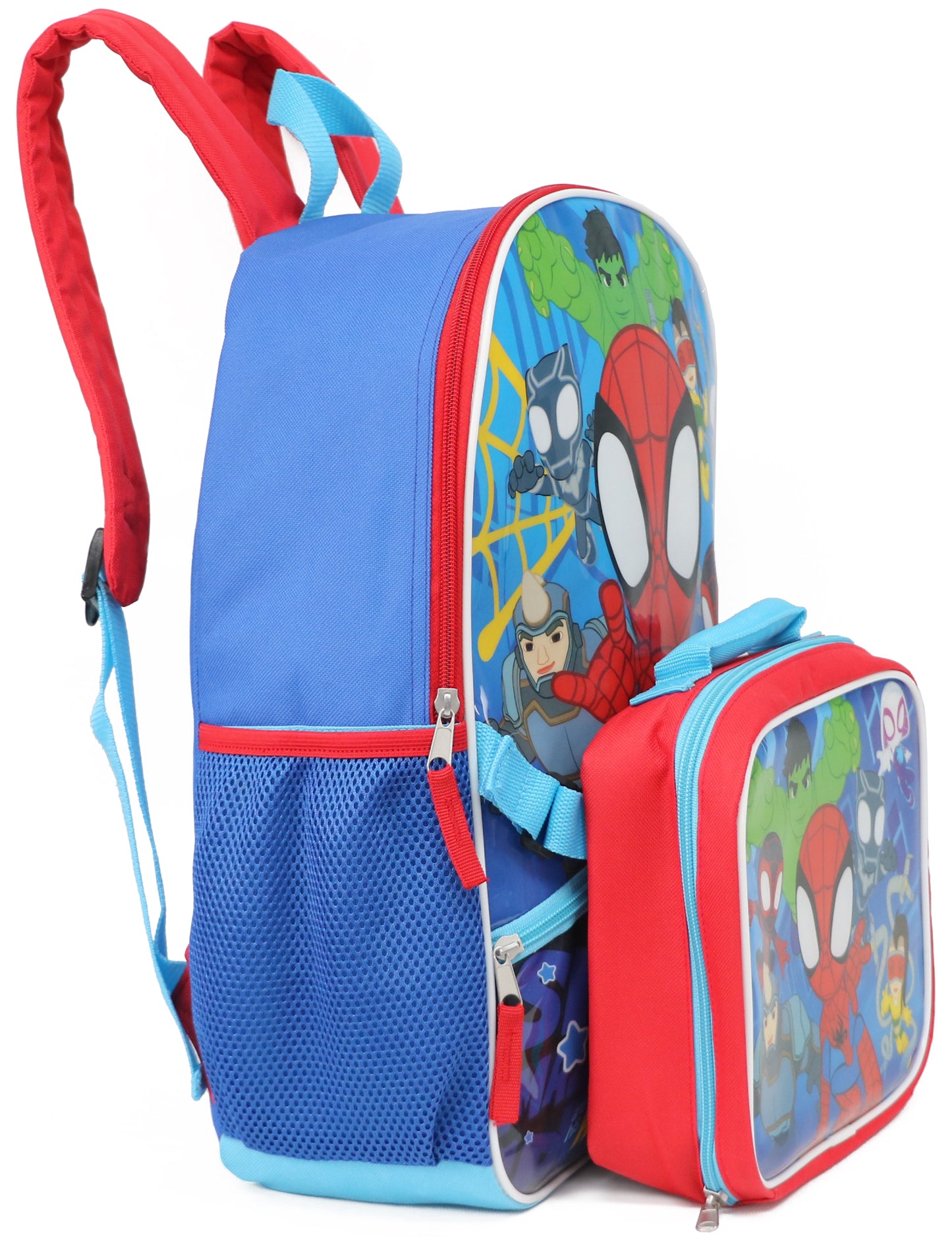 Marvel Spider-Man Spidey Boy's Blue Backpack with Lunch Bag