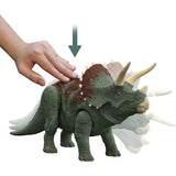 Mattel Jurassic World Dominion Roar Strikers Triceratops Dinosaur Action Figure with Roaring Sound a
