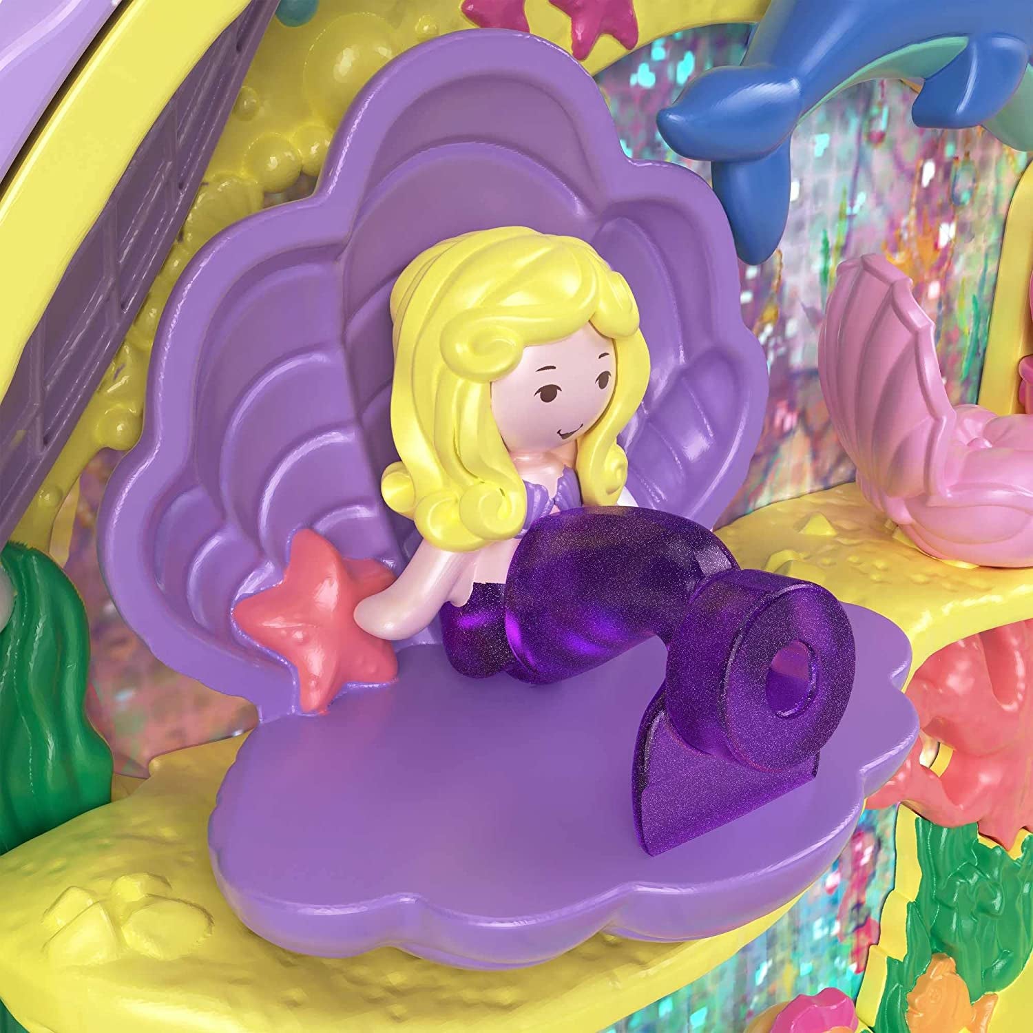 Polly Pocket Unicorn Forest with Glitter Horn, Compact Tea Party-Themed  Playset