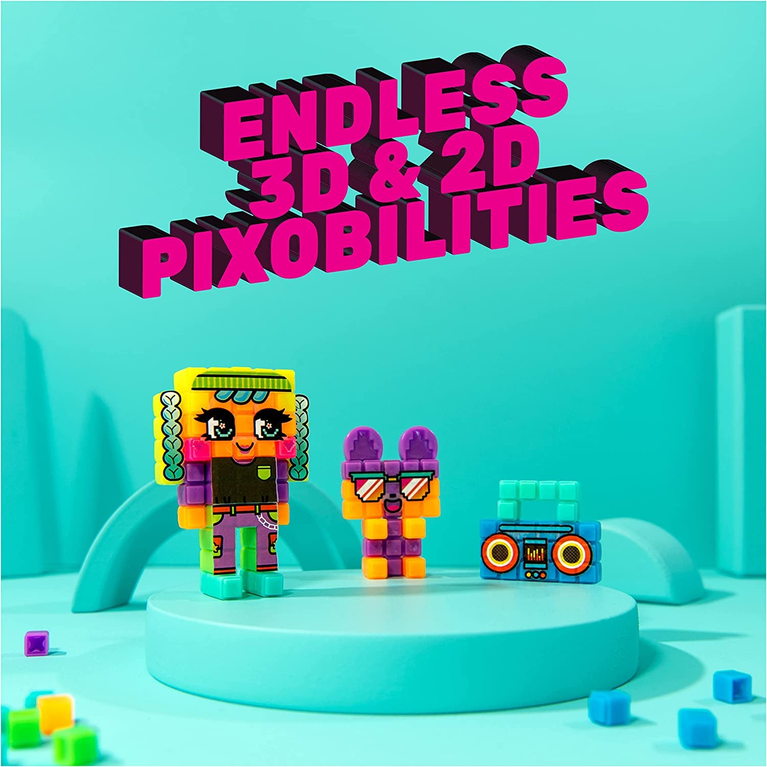 Pixobitz Kids' 3D Building Craft Toys w/ Water Fuse Beads: 500-Piece  Pixobitz Studio Set $9.99 + Free S&H w/ Prime or $25+