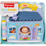 Fisher Price Little People Baby's Day Story Set, 2 in 1 book and playset with baby figure for toddle