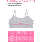 Cyndeelee Girls 7-14 Cotton 10-Pack Bra