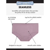 Fruit of the Loom Women Seamless Low Rise Briefs, 6-Pack