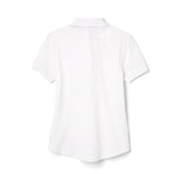 French Toast Short Sleeve Bow Pocket Polo Shirt White