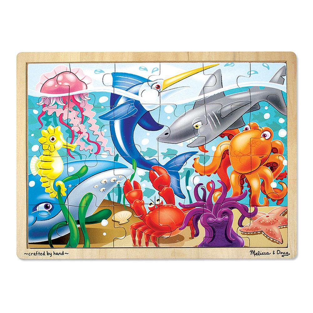 Melissa and Doug Under the Sea Wooden Jigsaw Puzzle - 24 Pieces