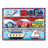 Melissa and Doug Little Boys' Vehicles Chunky Puzzle - 9 Pieces