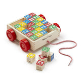Melissa and Doug Classic ABC Wooden Block Cart Educational Toy With 30 1-Inch Solid Wood Blocks
