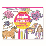 Melissa and Doug Jumbo 50-Page Kids' Coloring Pad - Horses, Hearts