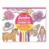 Melissa and Doug Jumbo 50-Page Kids' Coloring Pad - Horses, Hearts