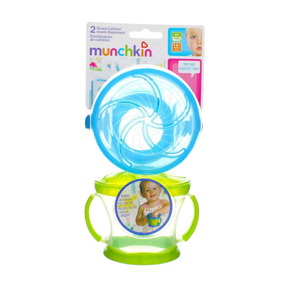 Munchkin Snack Catcher , 2 Pack, Blue/Green