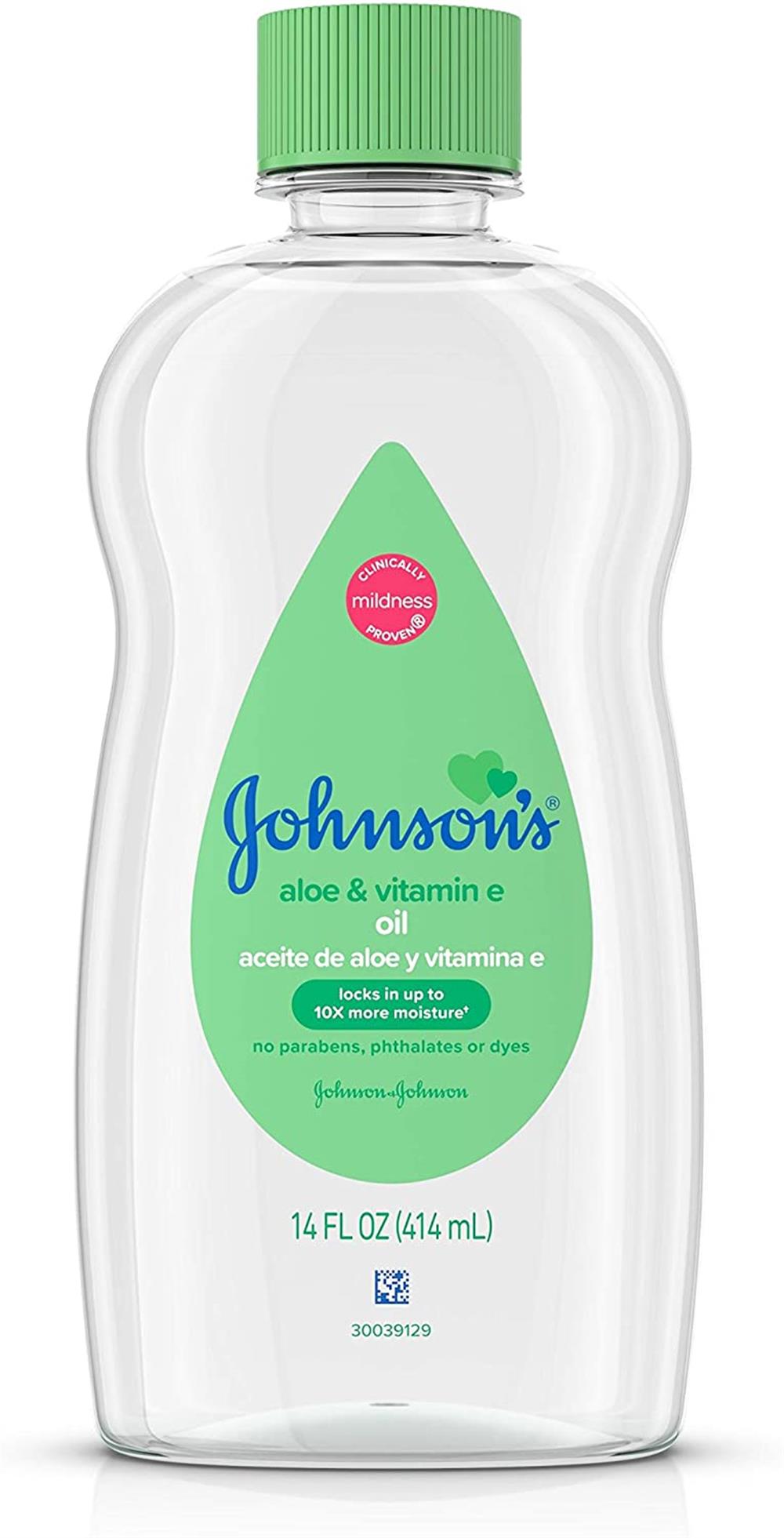 Johnson & Johnson Baby Oil w Aloe & Vitamin E, 14 oz