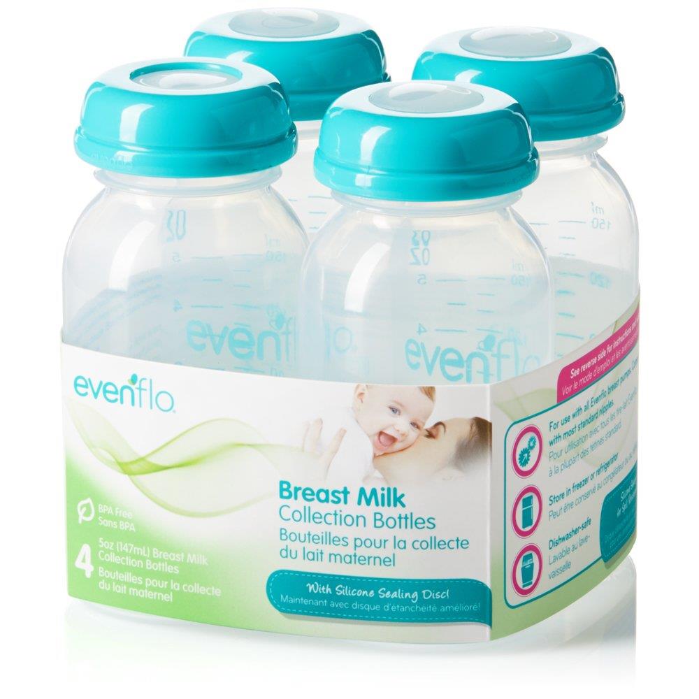 Evenflo Breast Milk Collection Bottles, 5oz - 4 Pack