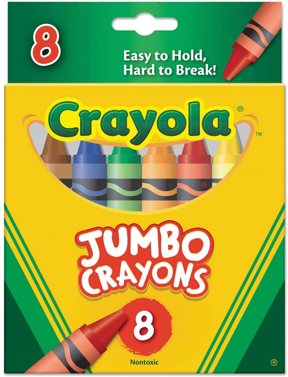 School Smart Jumbo Crayons Set of 8