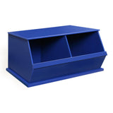 Badger Basket Two Bin Stackable Storage Cubby – Blue