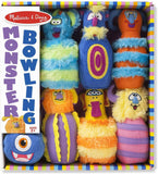 Melissa & Doug Fuzzy Monster Bowling Pins & Ball with Mesh Storage Bag (8 Piece)