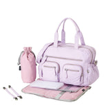 oioi Lilac Orchid Faux Lizard Carry-All Diaper Bag