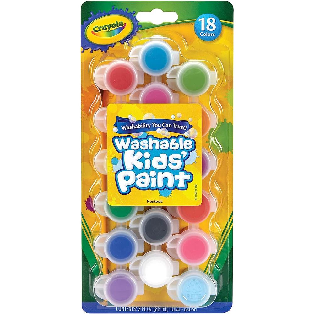 Crayola Washable Finger Paints (6 Count) Toddler Paint Supplies, Kids Paint  Set