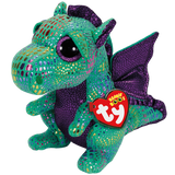 TY Cinder Green Dragon Medium