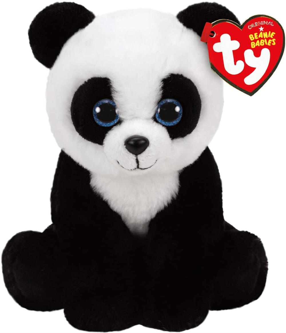 TY Baboo Black And White Panda Beanie Baby