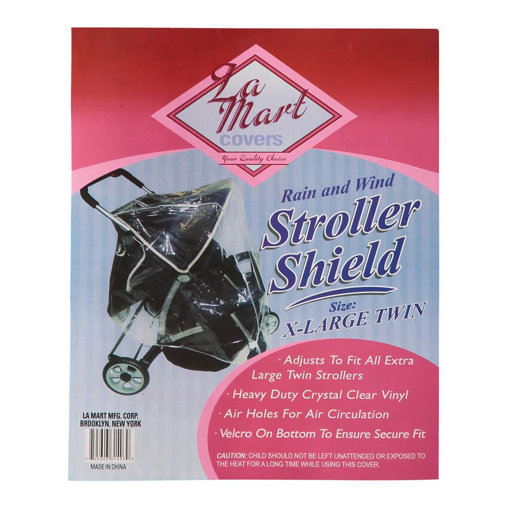La Mart Rain and Wind Stroller Shield, X-Large Twin – S&D Kids