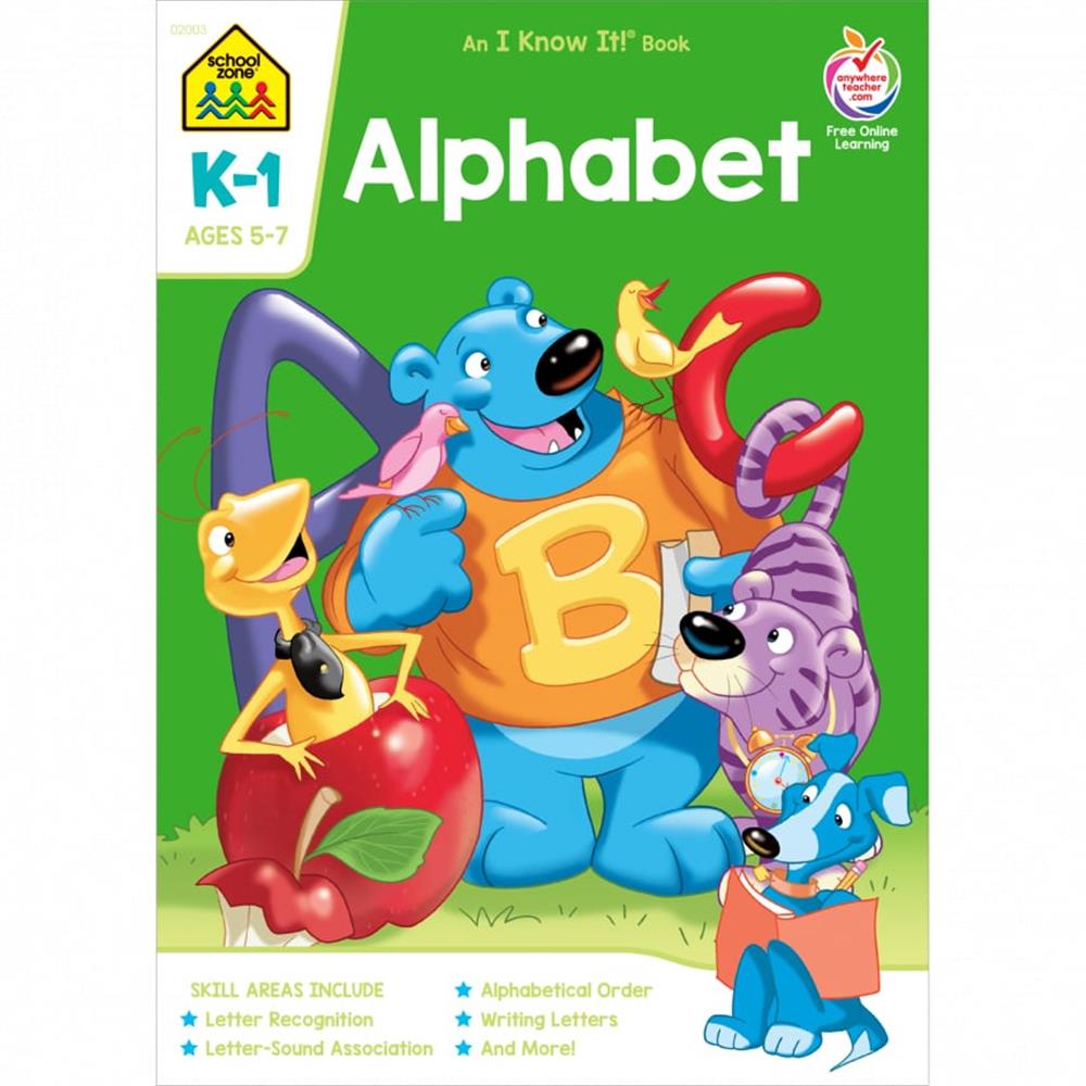 School Zone Alphabet Grades K-1 Workbook