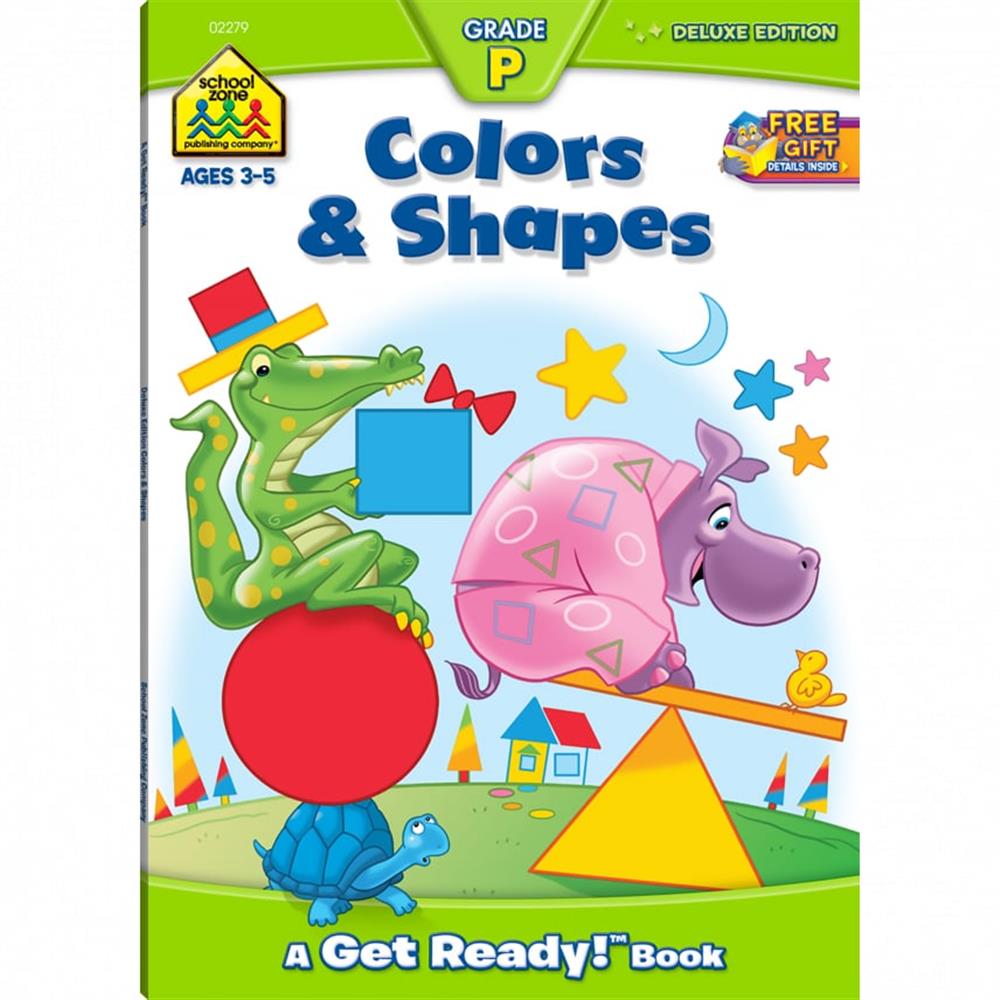 School Zone Colors & Shapes Preschool Workbook