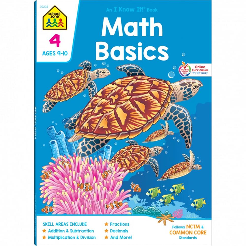 School Zone Math Basics Grade 4 Workbook
