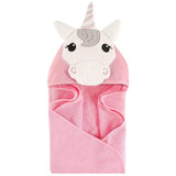 Hudson Baby Animal Face Hooded Towel, Unicorn