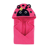 Hudson Baby Animal Face Hooded Towel, Ladybug
