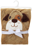 Luvable Friends Animal Face Hooded Towel, Dog