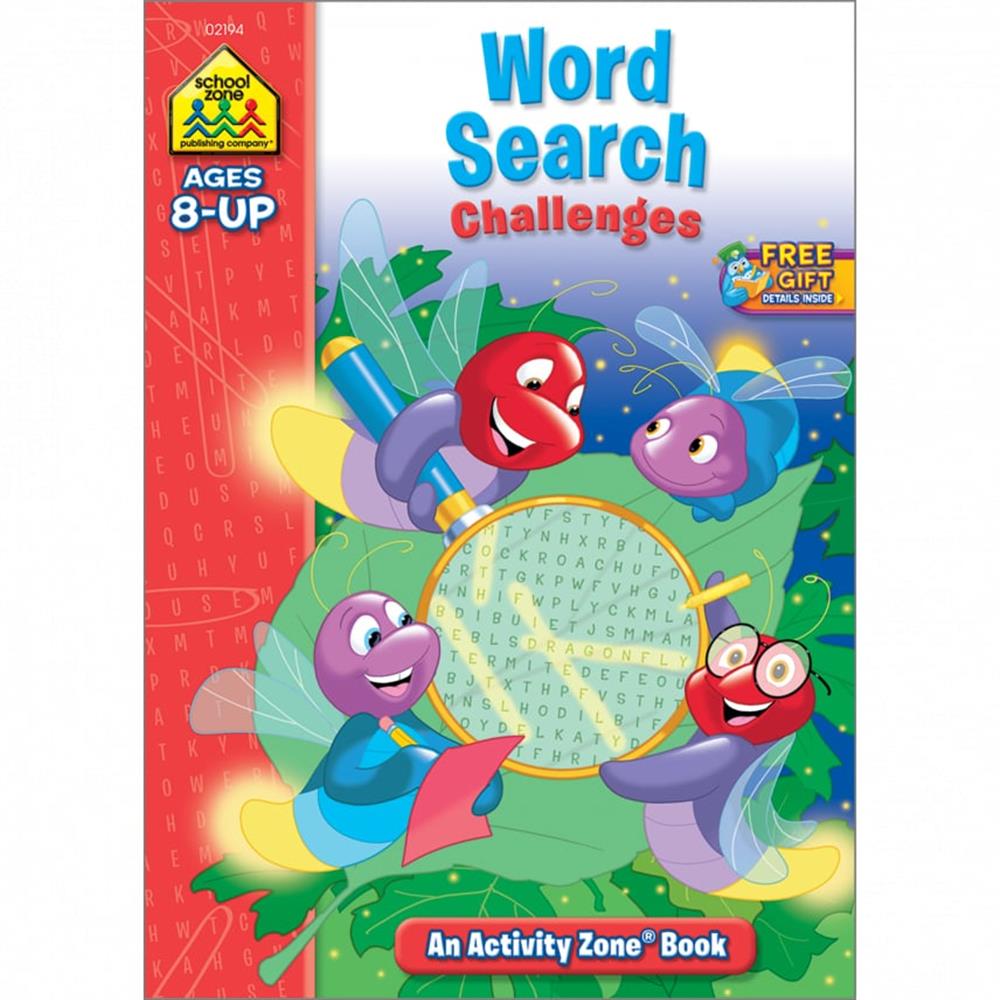 School Zone Word Search Challenges Activity Workbook