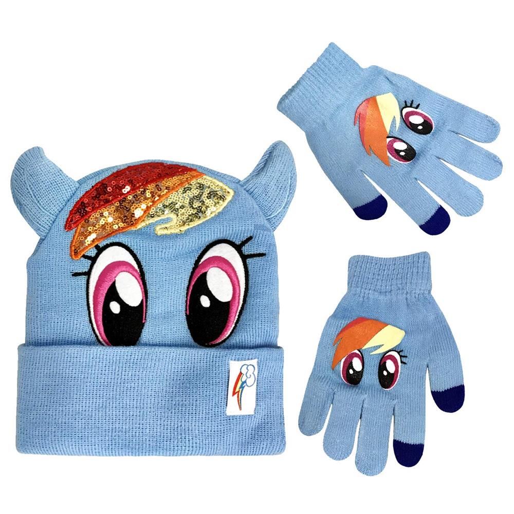 My Little Pony Girls Rainbow Dash Hat Glove Set