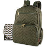 Fisher Price Diaper Bag Backpack with Cell Phone and Tablet Pockets and Stroller Clips