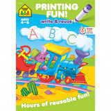 School Zone Printing Fun! Write & Reuse Workbook