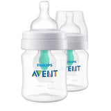 Philips Avent Anti-Colic Baby Bottle with AirFree Vent 4oz, 2 Pack