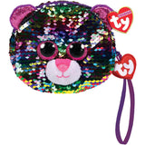 TY Dotty Reversible Sequin Leopard Wristlet
