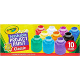 Crayola Washable Kid's Paint, Assorted Colors, Pack of 10