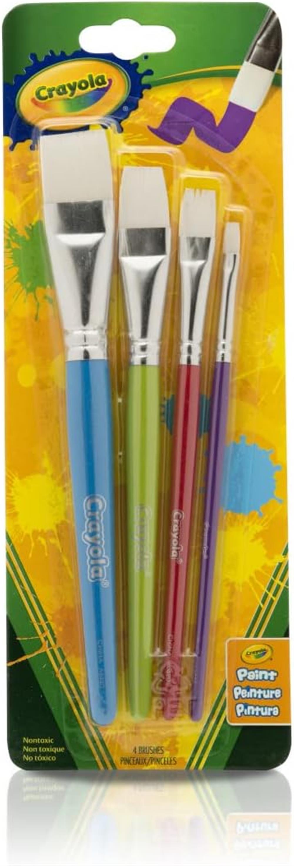 Crayola Big Paintbrush Set, 4 Count Flat