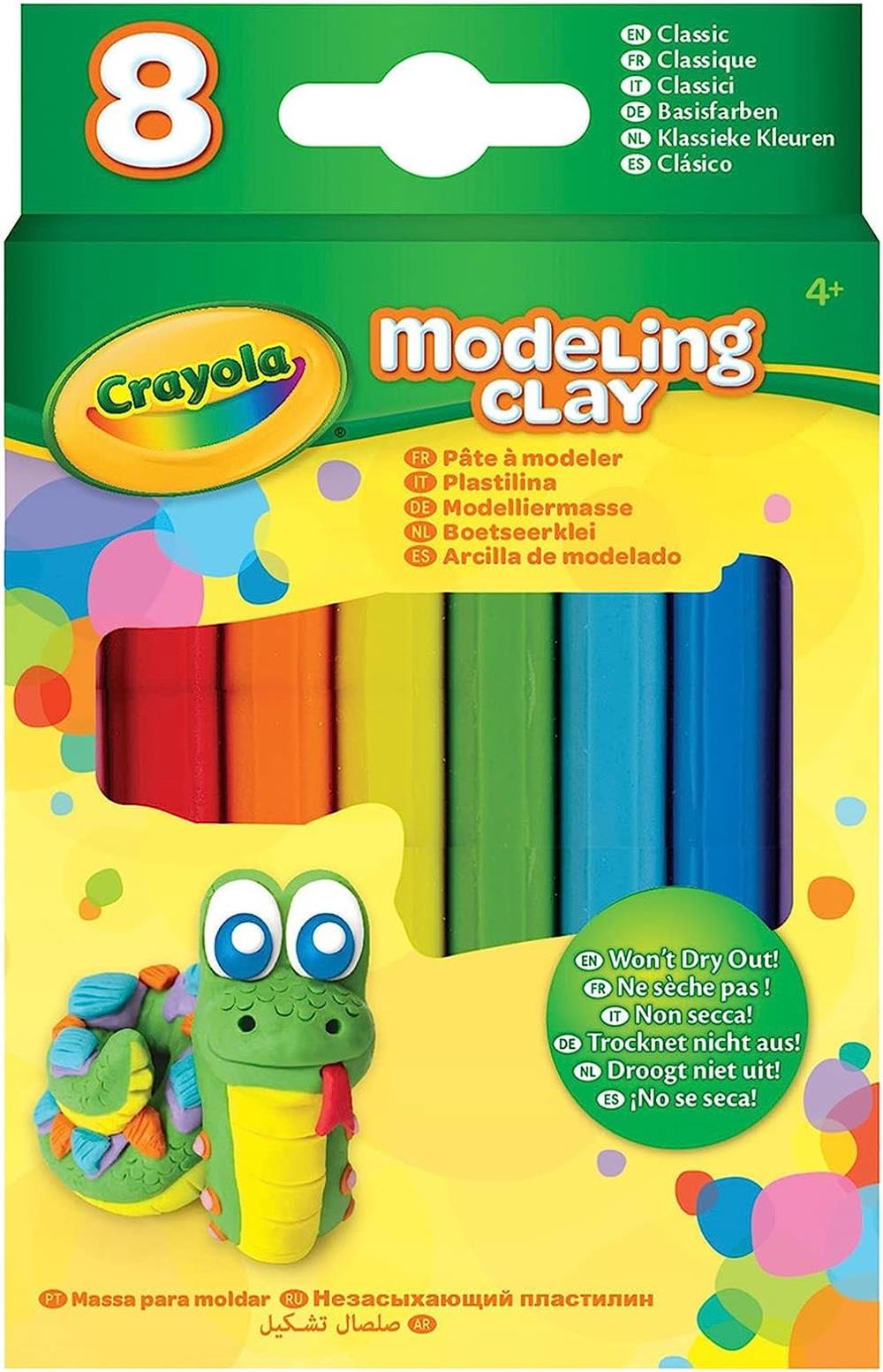 Crayola Modeling Clay .6oz 8-Basic Colors