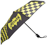 DC Batman Classic Logo and Checkered Panel 42 Auto-Open Umbrella