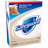 Safeguard Antibacterial Beige Bar Soap, 4 Ounce (8 Bars)