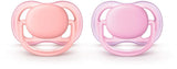 Philips Avent Ultra Air Pacifier, 0-6M, Pink/Peach - 2 Pack