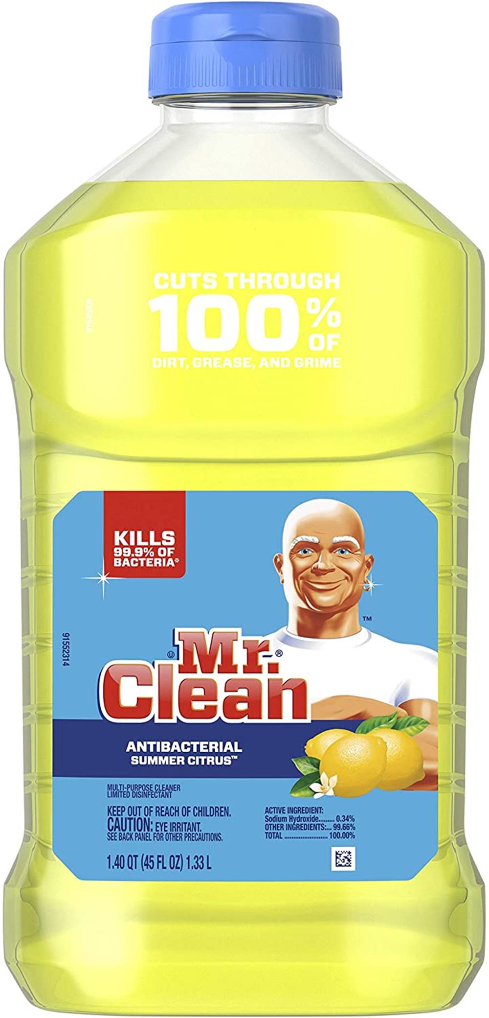 Mr Clean Antibacterial Multi-Surface Cleaner, Summer Citrus, 45 fl oz