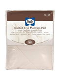 Sealy Quilted Waterproof Crib Mattress Pad Cover/Protector with Organic Cotton Top, 52” x 28”