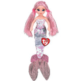 Ty Cora Sequin Pink Mermaid Medium Doll