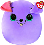 TY Bitsy Purple Dog Large Squish-A-Boo