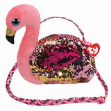 TY Gilda Reversible Sequin Flamingo Purse