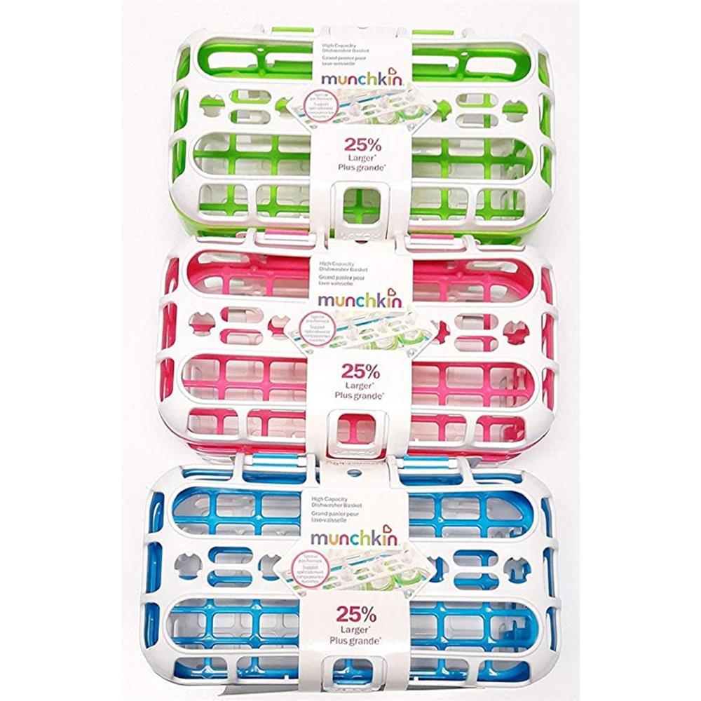 Munchkin High Capacity Dishwasher Basket, Colors May Vary