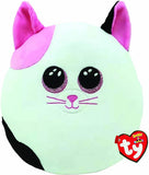 TY Muffin Pink And White Cat Large Squish-a-Boo