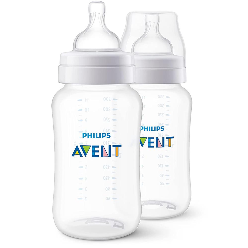 Philips Avent Anti-Colic Baby Bottles, 11oz, 2pk, Clear – S&D Kids
